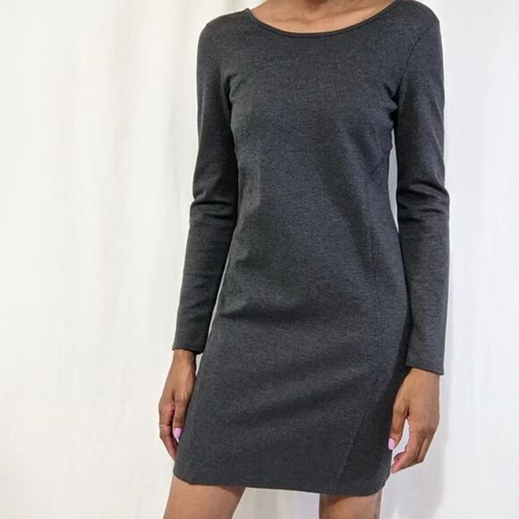 Athleta Dresses & Skirts - Athleta Women's Large Gray Long Sleeve Bodycon Mini Dress